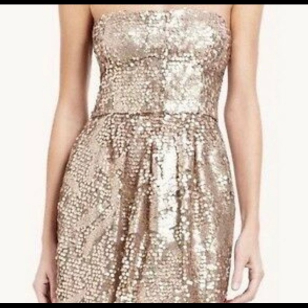 BCBGMaxAzriaSequin Gold Dress!! ⚡️